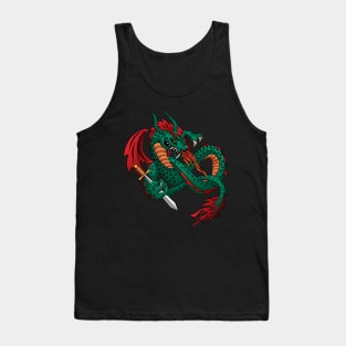 Flying Fire Breathing Dragon Tank Top